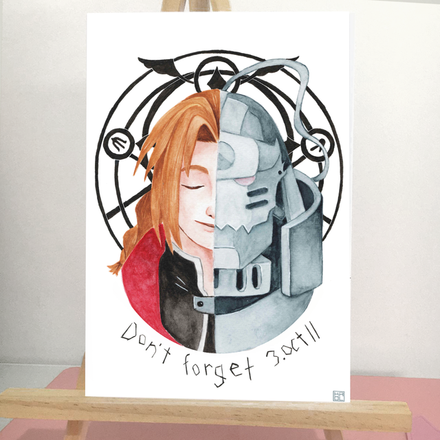 PRINT DE AQUARELA - FULLMETAL